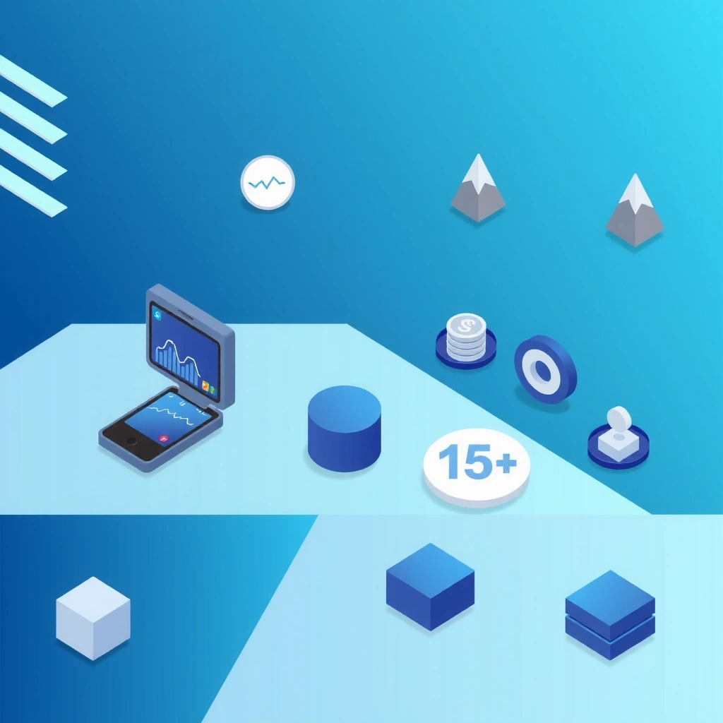 Fondo corporativo con elementos de juegos y trading